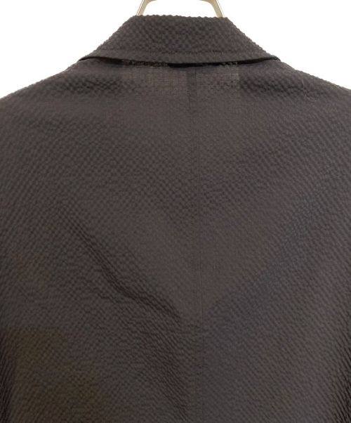 HERMES（エルメス）HERMES (エルメス) シアサッカー ウール シワ加工 サマージャケット  ネイビー サイズ:52の古着・服飾アイテム