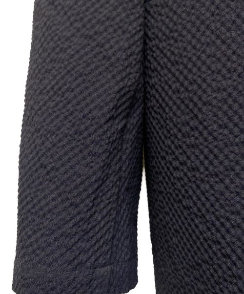 HERMES（エルメス）HERMES (エルメス) シアサッカー ウール シワ加工 サマージャケット  ネイビー サイズ:52の古着・服飾アイテム