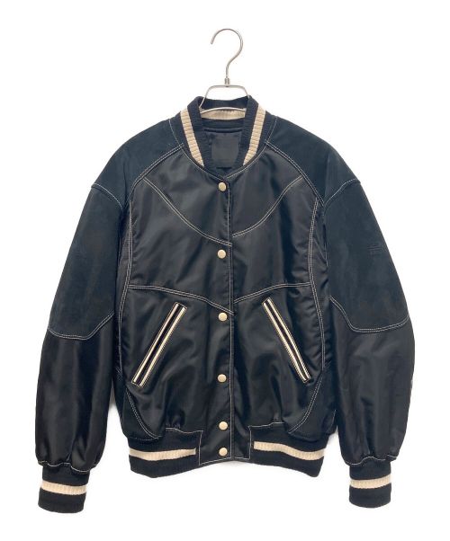 GIVENCHY（ジバンシィ）GIVENCHY (ジバンシィ) オーバーサイズ バーシティブルゾン ブラック×ホワイト サイズ:34の古着・服飾アイテム