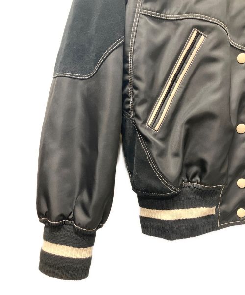 GIVENCHY（ジバンシィ）GIVENCHY (ジバンシィ) オーバーサイズ バーシティブルゾン ブラック×ホワイト サイズ:34の古着・服飾アイテム