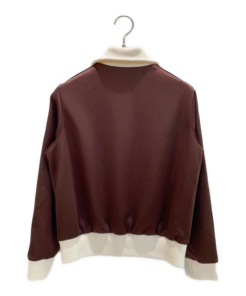 CELINE（セリーヌ）CELINE (セリーヌ) ハニカムジャージー トラックスーツ ジャケット ブラウン×ホワイト サイズ:XSの古着・服飾アイテム