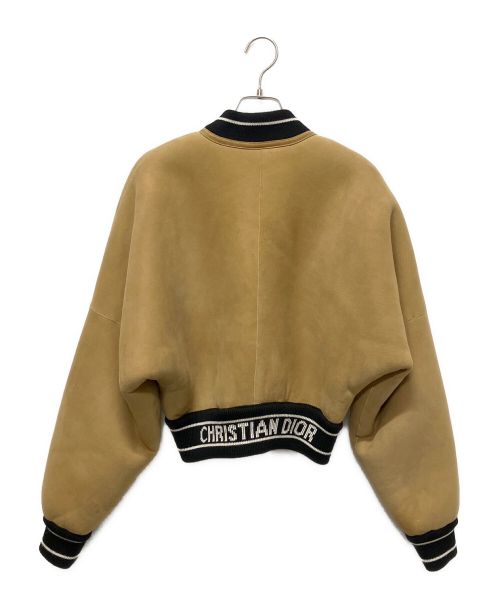 Christian Dior（クリスチャン ディオール）Christian Dior (クリスチャン ディオール) リバーシブルジャケット ベージュ×ホワイト サイズ:34の古着・服飾アイテム