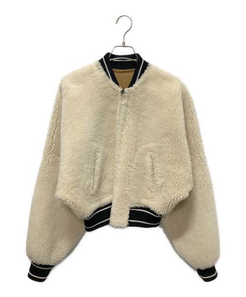 Christian Dior（クリスチャン ディオール）Christian Dior (クリスチャン ディオール) リバーシブルジャケット ベージュ×ホワイト サイズ:34の古着・服飾アイテム