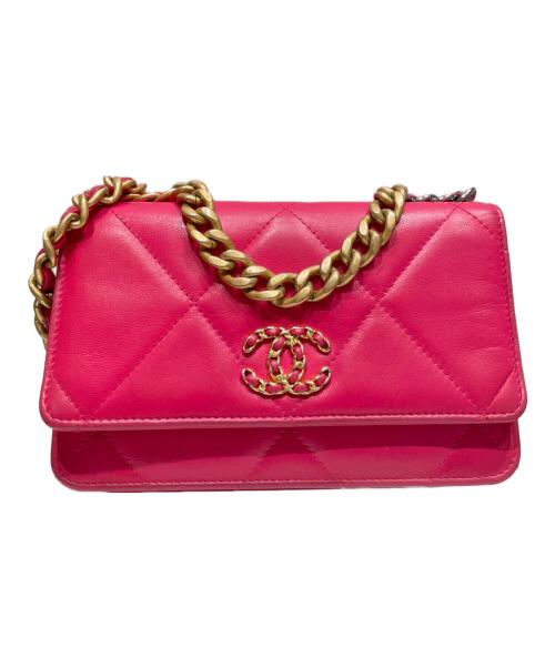 CHANEL（シャネル）CHANEL (シャネル) CHANEL 19 LINE マトラッセ チェーンウォレット ショッキングピンク サイズ:19の古着・服飾アイテム