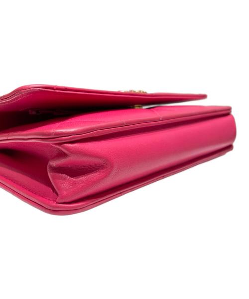 CHANEL（シャネル）CHANEL (シャネル) CHANEL 19 LINE マトラッセ チェーンウォレット ショッキングピンク サイズ:19の古着・服飾アイテム