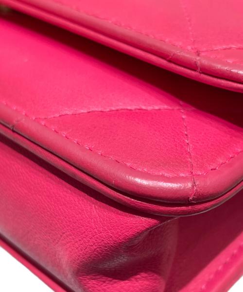 CHANEL（シャネル）CHANEL (シャネル) CHANEL 19 LINE マトラッセ チェーンウォレット ショッキングピンク サイズ:19の古着・服飾アイテム