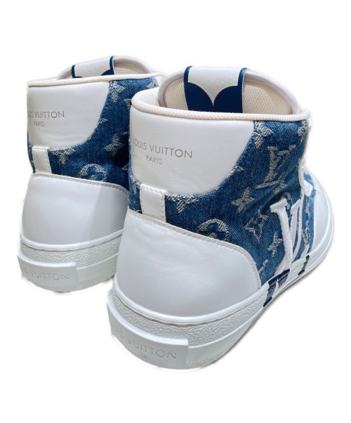 LOUIS VUITTON（ルイ ヴィトン）LOUIS VUITTON (ルイ ヴィトン) チャーリーライン ハイカットスニーカー インディゴ×ホワイト サイズ:6 1/2の古着・服飾アイテム