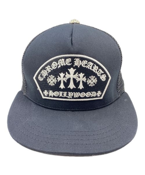CHROME HEARTS（クロムハーツ）CHROME HEARTS (クロムハーツ) セメタリークロストラッカーキャップ ブラック サイズ:53-60の古着・服飾アイテム