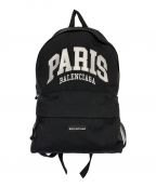 BALENCIAGAバレンシアガ）の古着「PARIS ロゴキャンバス バックパック」｜ブラック