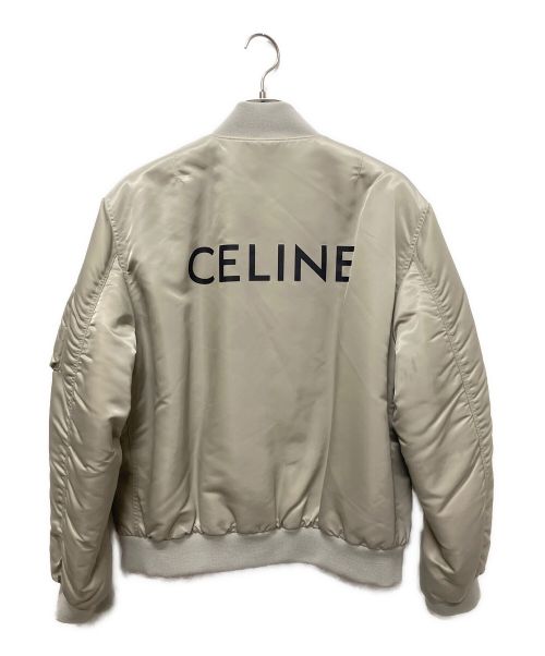 CELINE（セリーヌ）CELINE (セリーヌ) ナイロン ツイル ボンバージャケット ライトグレー サイズ:50の古着・服飾アイテム