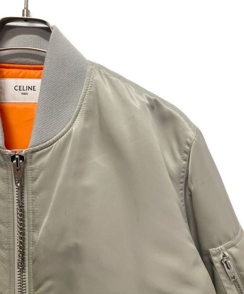 CELINE（セリーヌ）CELINE (セリーヌ) ナイロン ツイル ボンバージャケット ライトグレー サイズ:50の古着・服飾アイテム