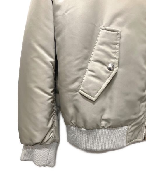 CELINE（セリーヌ）CELINE (セリーヌ) ナイロン ツイル ボンバージャケット ライトグレー サイズ:50の古着・服飾アイテム