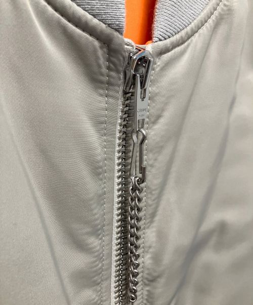 CELINE（セリーヌ）CELINE (セリーヌ) ナイロン ツイル ボンバージャケット ライトグレー サイズ:50の古着・服飾アイテム