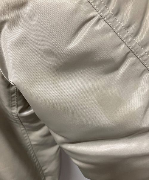 CELINE（セリーヌ）CELINE (セリーヌ) ナイロン ツイル ボンバージャケット ライトグレー サイズ:50の古着・服飾アイテム