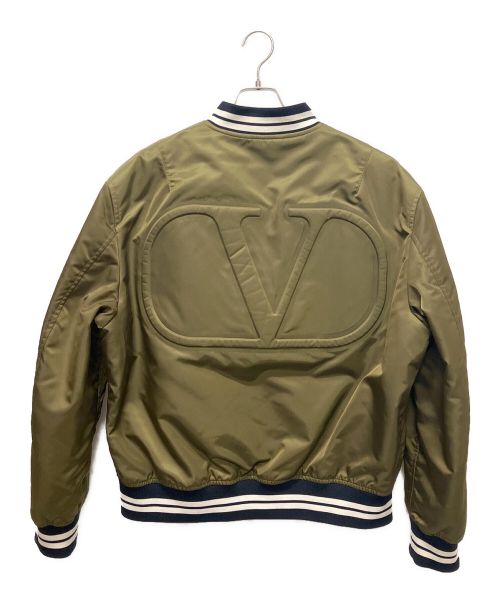 VALENTINO（ヴァレンティノ）VALENTINO (ヴァレンティノ) MA-1 ボアジャケット カーキ サイズ:52の古着・服飾アイテム