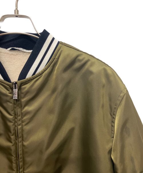 VALENTINO（ヴァレンティノ）VALENTINO (ヴァレンティノ) MA-1 ボアジャケット カーキ サイズ:52の古着・服飾アイテム