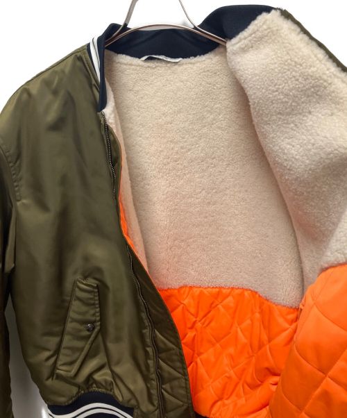 VALENTINO（ヴァレンティノ）VALENTINO (ヴァレンティノ) MA-1 ボアジャケット カーキ サイズ:52の古着・服飾アイテム