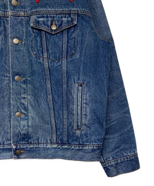 GUCCI（グッチ）GUCCI (グッチ) グッチパッチデニムジャケット インディゴ サイズ:50の古着・服飾アイテム