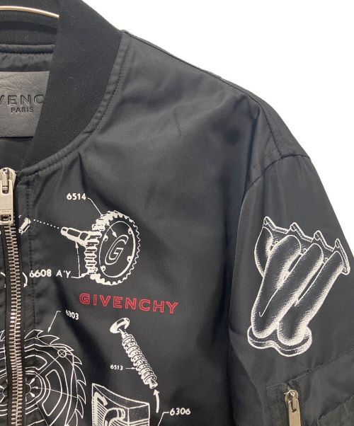 GIVENCHY（ジバンシィ）GIVENCHY (ジバンシィ) 総柄ボンバージャケット ブラック サイズ:52の古着・服飾アイテム