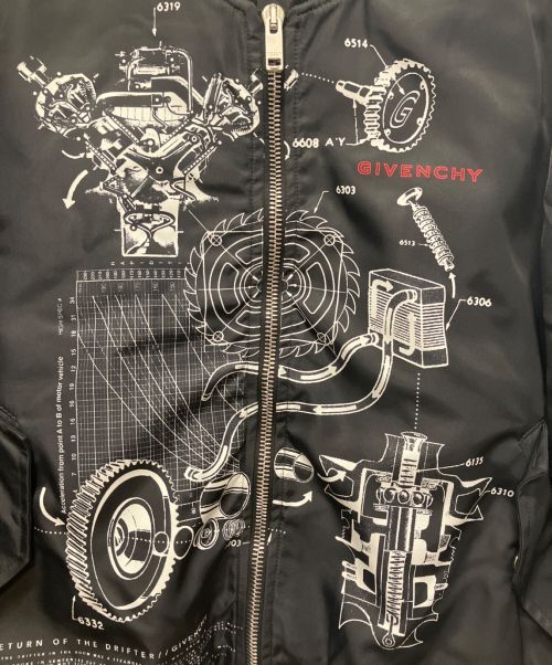 GIVENCHY（ジバンシィ）GIVENCHY (ジバンシィ) 総柄ボンバージャケット ブラック サイズ:52の古着・服飾アイテム
