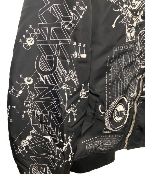 GIVENCHY（ジバンシィ）GIVENCHY (ジバンシィ) 総柄ボンバージャケット ブラック サイズ:52の古着・服飾アイテム