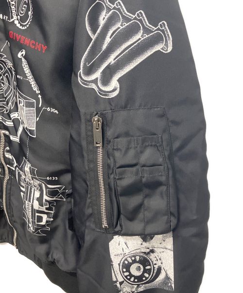 GIVENCHY（ジバンシィ）GIVENCHY (ジバンシィ) 総柄ボンバージャケット ブラック サイズ:52の古着・服飾アイテム
