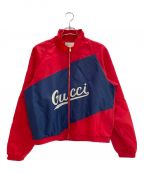 GUCCIグッチ）の古着「ロゴジップアップブルゾン」｜レッド