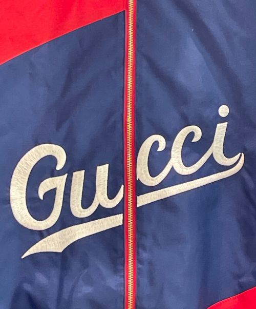 GUCCI（グッチ）GUCCI (グッチ) ロゴジップアップブルゾン レッド サイズ:SIZE50の古着・服飾アイテム