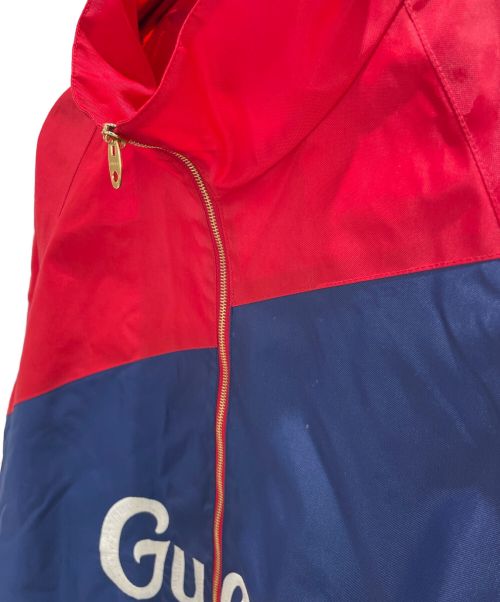 GUCCI（グッチ）GUCCI (グッチ) ロゴジップアップブルゾン レッド サイズ:SIZE50の古着・服飾アイテム