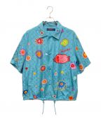 LOUIS VUITTON×草間彌生ルイ ヴィトン×クサマヤヨイ）の古着「YK モノグラムフェイスショートスリーブシャツ」｜スカイブルー
