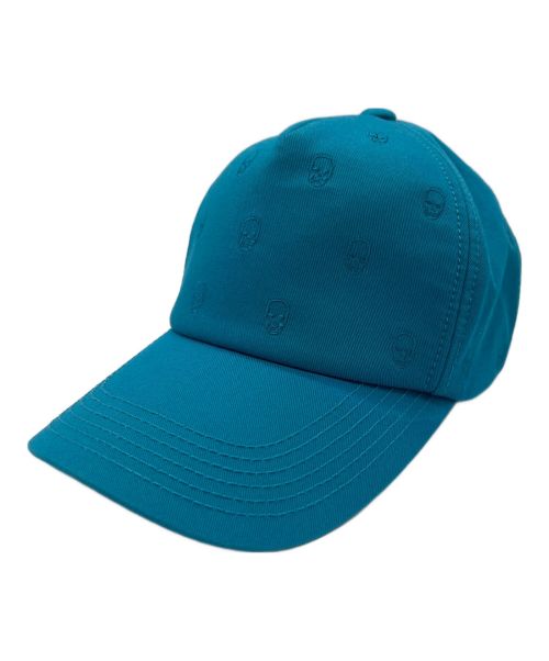 lucien pellat-finet（ルシアン・ペラフィネ）lucien pellat-finet (ルシアン・ペラフィネ) スカルコットンキャップ ターコイズブルー サイズ:フリー(56cm～58cm)の古着・服飾アイテム