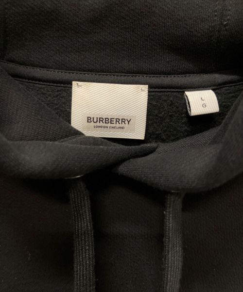 BURBERRY LONDON（バーバリーロンドン）BURBERRY LONDON (バーバリー ロンドン) Bロゴパッチオーバーサイズドフーディ ブラック サイズ:Lの古着・服飾アイテム
