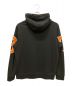 BURBERRY (バーバリー) LETTER GRAPHIC APPLIQUE HOODIE/レター グラフィック アップリケ フーディ― ブラック×オレンジ サイズ:L：30000円