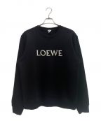 LOEWEロエベ）の古着「ロゴエンブロダイリー クルーネックスウェット」｜ブラック
