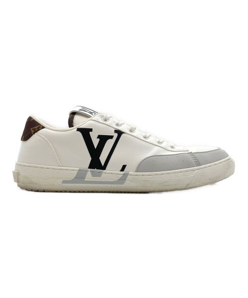 LOUIS VUITTON（ルイ ヴィトン）LOUIS VUITTON (ルイ ヴィトン) チャーリーライン レザーローカットスニーカー ホワイト×ブラウン サイズ:8の古着・服飾アイテム