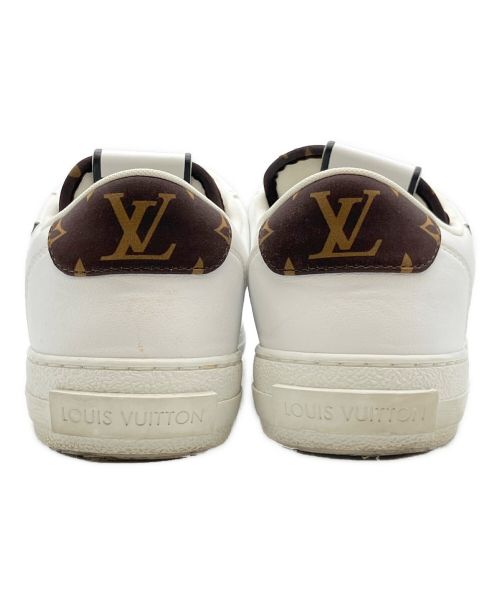 LOUIS VUITTON（ルイ ヴィトン）LOUIS VUITTON (ルイ ヴィトン) チャーリーライン レザーローカットスニーカー ホワイト×ブラウン サイズ:8の古着・服飾アイテム