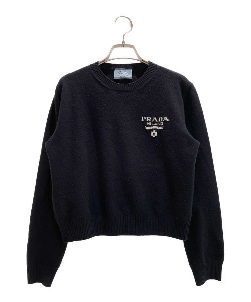 PRADA（プラダ）PRADA (プラダ) カシミアxウール セーター ブラック サイズ:36の古着・服飾アイテム