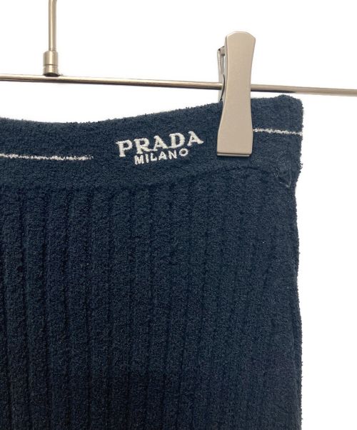 PRADA（プラダ）PRADA (プラダ) タイトロゴスカート ブラック サイズ:36の古着・服飾アイテム