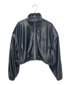 ALEXANDER WANGアレキサンダー・ワン）の古着「ロゴエンボス クロップド ジャケット」｜ブラック
