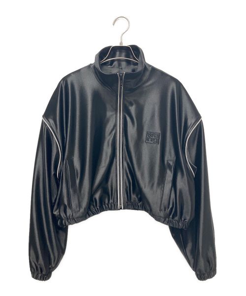 ALEXANDER WANG（アレキサンダー・ワン）ALEXANDER WANG (アレキサンダーワン) ロゴエンボス クロップド ジャケット ブラック サイズ:XSの古着・服飾アイテム