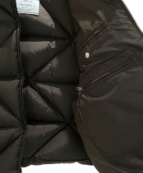 PRADA（プラダ）PRADA (プラダ) シャイニーキルティングナイロン ダウンジャケット ブラック サイズ:36の古着・服飾アイテム