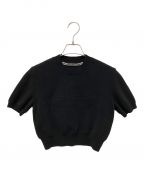 ALEXANDER WANGアレキサンダー・ワン）の古着「クロップド ニットトップ」｜ブラック
