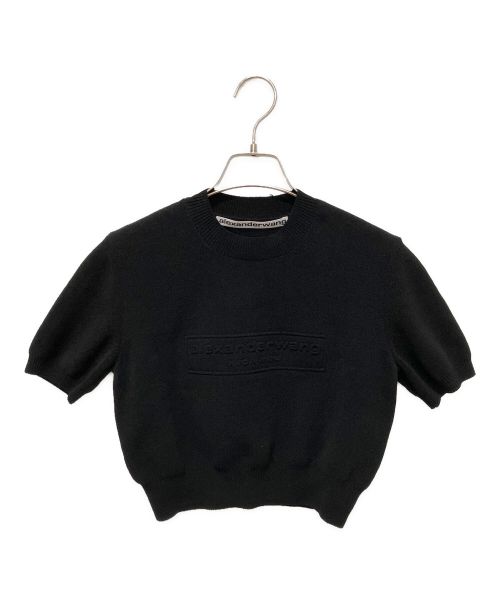 ALEXANDER WANG（アレキサンダー・ワン）ALEXANDER WANG (アレキサンダーワン) クロップド ニットトップ ブラック サイズ:XSの古着・服飾アイテム