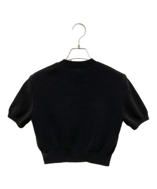 ALEXANDER WANG（アレキサンダー・ワン）ALEXANDER WANG (アレキサンダーワン) クロップド ニットトップ ブラック サイズ:XSの古着・服飾アイテム