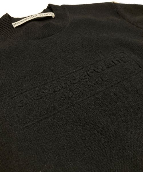 ALEXANDER WANG（アレキサンダー・ワン）ALEXANDER WANG (アレキサンダーワン) クロップド ニットトップ ブラック サイズ:XSの古着・服飾アイテム