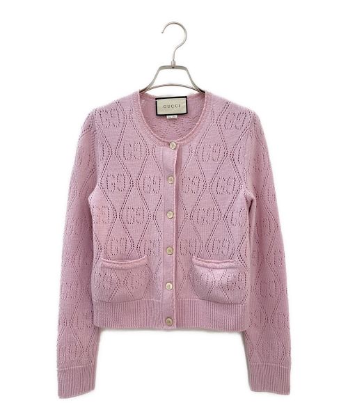 GUCCI（グッチ）GUCCI (グッチ) GGカーディガン ライトピンク サイズ:XXSの古着・服飾アイテム