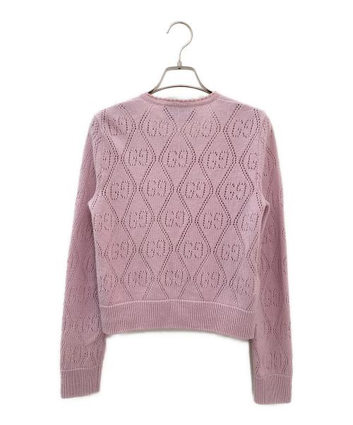 GUCCI（グッチ）GUCCI (グッチ) GGカーディガン ライトピンク サイズ:XXSの古着・服飾アイテム