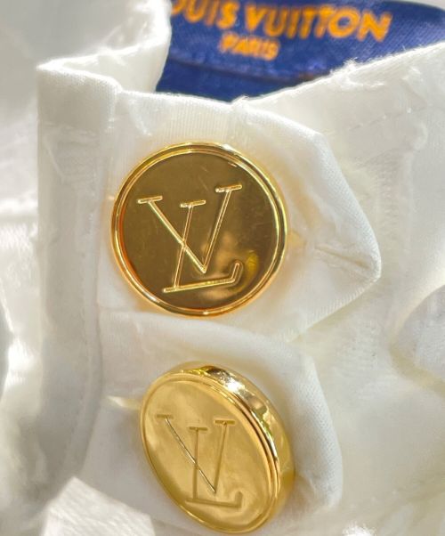 LOUIS VUITTON（ルイ ヴィトン）LOUIS VUITTON (ルイ ヴィトン) モノグラム プルオーバー ブラウス ホワイト サイズ:XSの古着・服飾アイテム