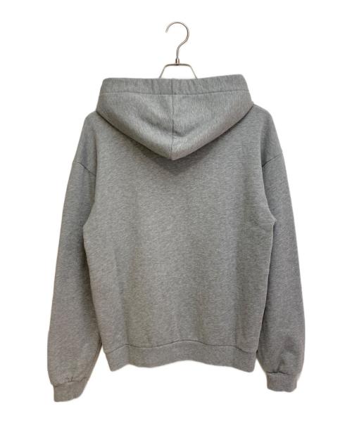 CELINE（セリーヌ）CELINE (セリーヌ) Logo drawstring pullover hoodie（ロゴドローストリングプルオーバーフーディ） グレー サイズ:XSの古着・服飾アイテム