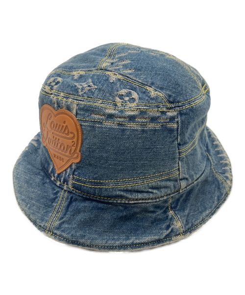 LOUIS VUITTON（ルイ ヴィトン）LOUIS VUITTON (ルイ ヴィトン) ボネ ダミエ ジャイアント ウェーブ モノグラム インディゴ サイズ:Lの古着・服飾アイテム